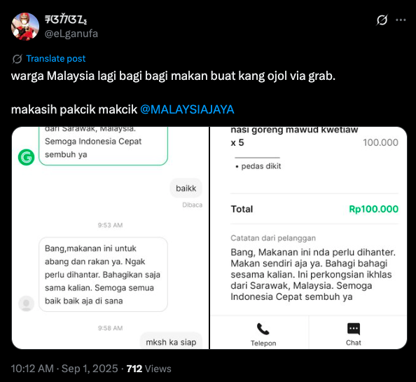 Netizen asing dukung driver ojol